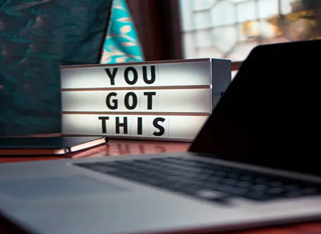 A motivational quote depicted in the form of a picture.