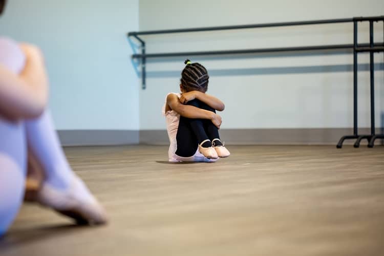 Young girl who is nervous for a delivery