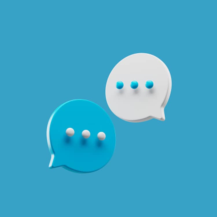 Message icons showing three dots which indicate simplicity in speaking.