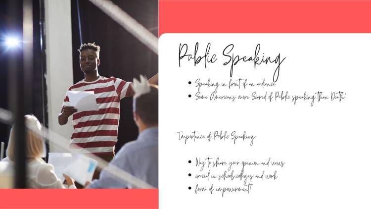 Slide on Public Speaking